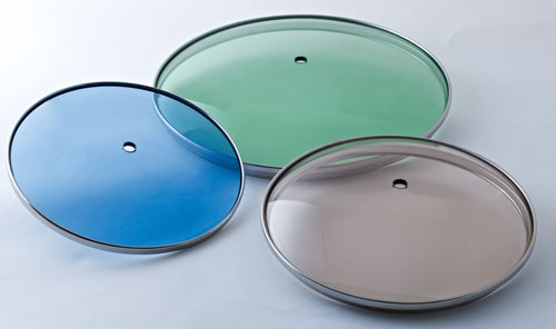 Color glass lid